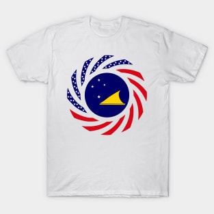 Tokelauan American Multinational Patriot Flag Series T-Shirt